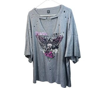 SHEIN women Gray Graphic Tee size 3X